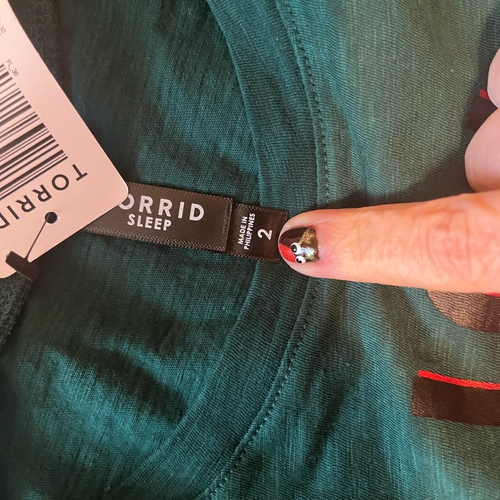 Torrid Teal Sleepwear Top - Picture 2 of 4